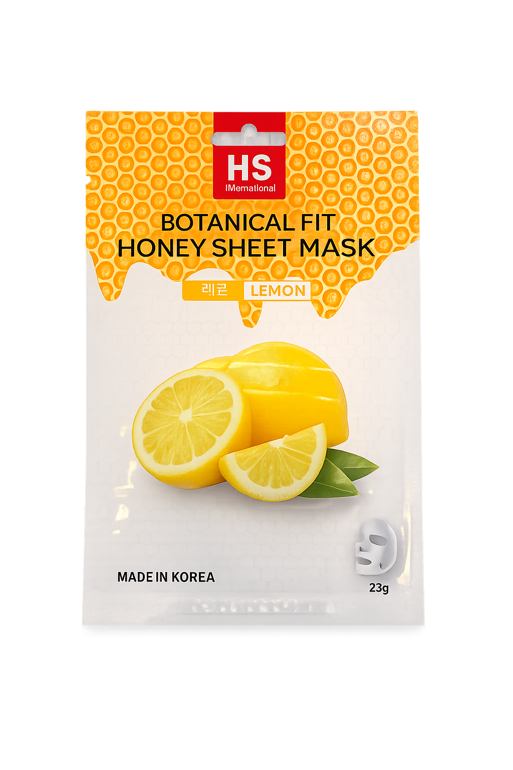 HS International Botanical Fit Honey Sheet Mask Lemon, 23 g — maska, Üz üçün | Kspace Shop Bakı