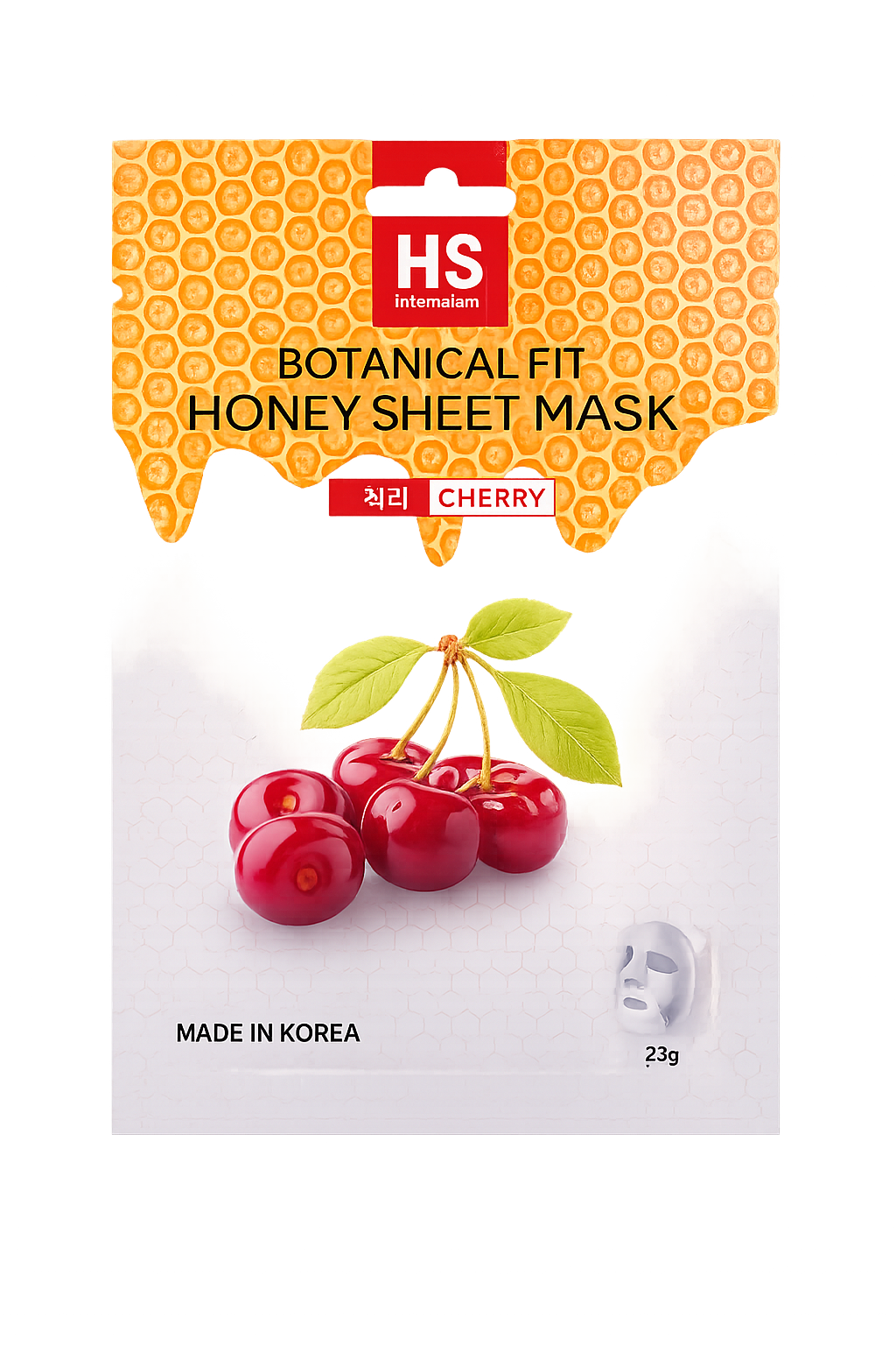HS International Botanical Fit Honey Sheet Mask Cherry, 23 g — maska, Üz üçün | Kspace Shop Bakı