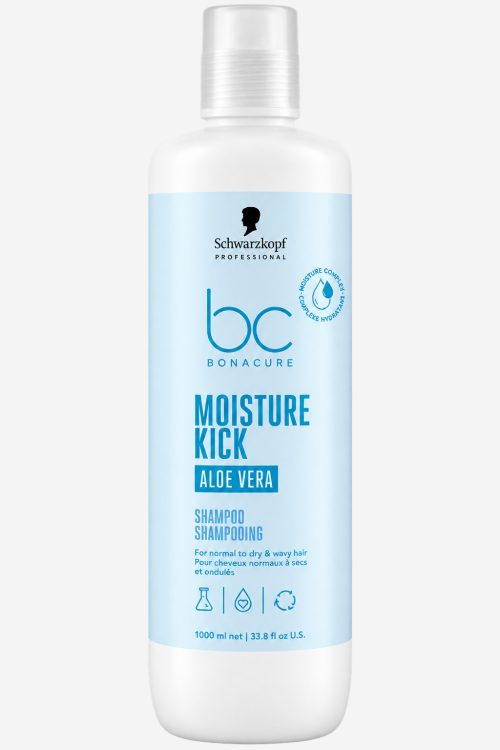 SCHWARZKOPF PROFESSIONAL  BC Bonacure Moisture Kick Shampoo Aloe Vera 1000 ml — шампунь