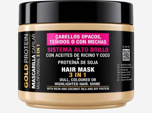 Tahe Keratin Gold Protein Hair Mask 3 in 1 — для окрашенных волос — маска