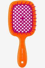 Jäneke 1830 Superbrush — оранжевая с фиолетовой рабочей частью — Аксессуары для волос / вентилируемая щётка для распутывания и сушки.