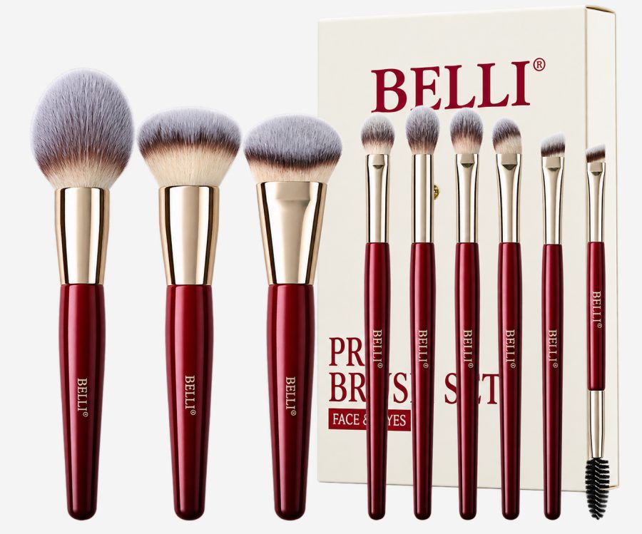 BEILI BEILI Pro Brush Set Face + Eyes — 9 кистей — набор, Аксессуары для макияжа