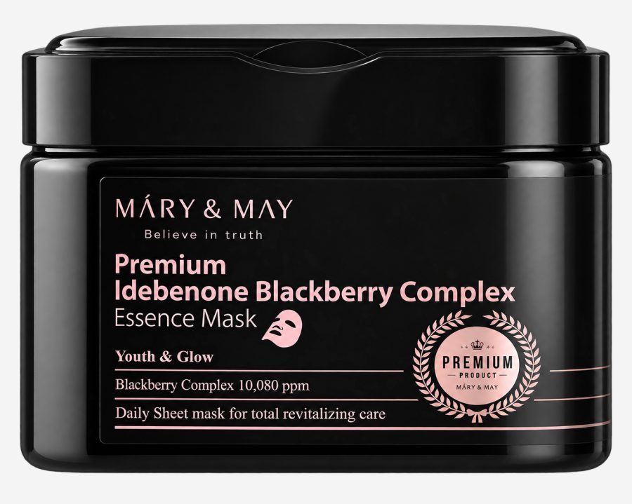 MARY & MAY Premium Idebenone Blackberry Complex Essence Mask — maska, Maskalar