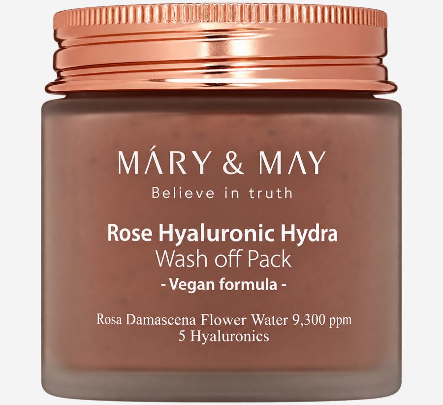 MARY & MAY Vegan Rose Hyaluronic Hydra Wash Off Pack — маска, Маски